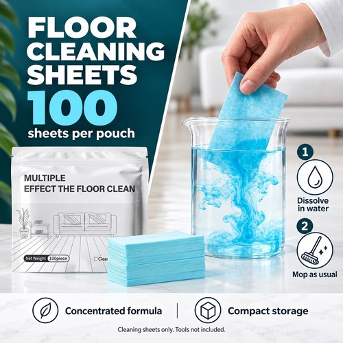 Blue floor cleaner sheets 100 - floor,